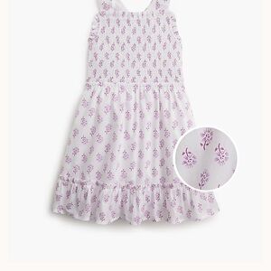 J. Crew Kids Dress in White and Purple Floral